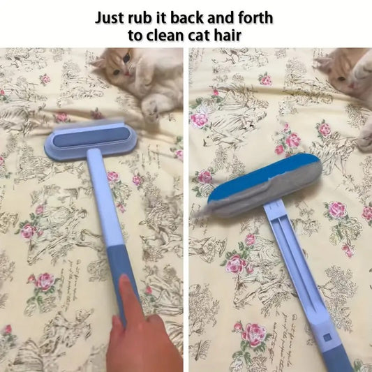 【9.9】Pet Hair Removal Tool long Handle, Multi-functional, Reusable, Washable Lint Cleaner for Dog and Cat Hair, Gentle on Furniture, Effective on Carpets, Clothing,Bedding,Car,Window,Pet Hair Remover for Furniture, Cat/Dog Hair Remover with Extra